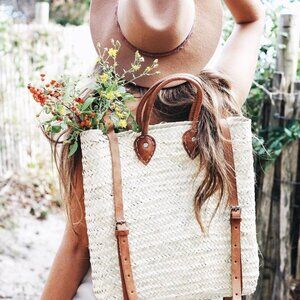 Handmade Straw Backpack